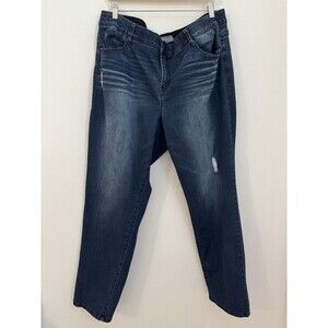 Wit And Wisdom Women’s Jeans Size 22W Stretch Distressed Blue Sliming Plus